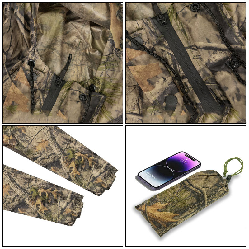 Camouflage Long Raincoat for M - Fishing Rain Suit recension och pris