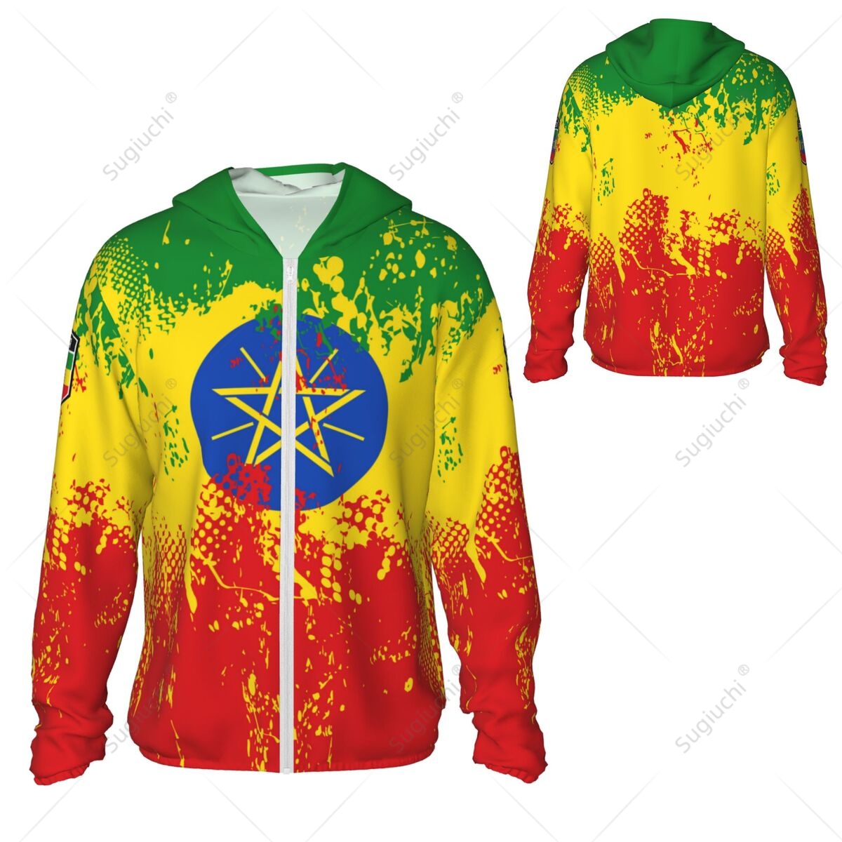 Ethiopia Flag Sun Protection H - Fishing Hoodie recension och pris