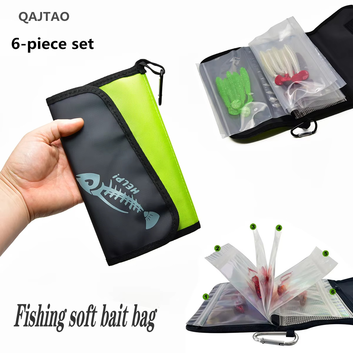 QAJTAO Luya Fake Bait Bag Soft - Fishing Bag Waterproof recension och pris